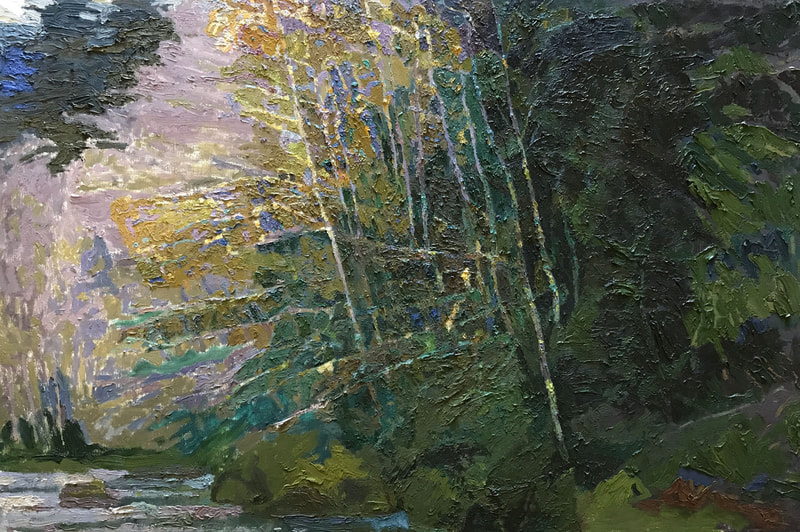 Redwood Creek, 2020, Oil on Canvas, 24" x 36"