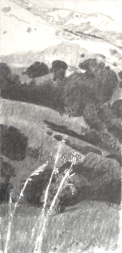 Above the Wetsel Ranch - Sketch by Eric Whitten